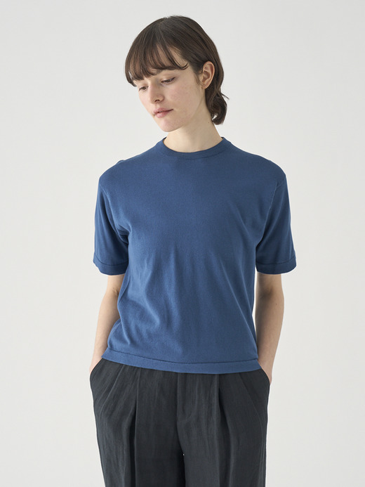 コットンニットTシャツ | S4621 | 30G 詳細画像 DELFT BLUE 4