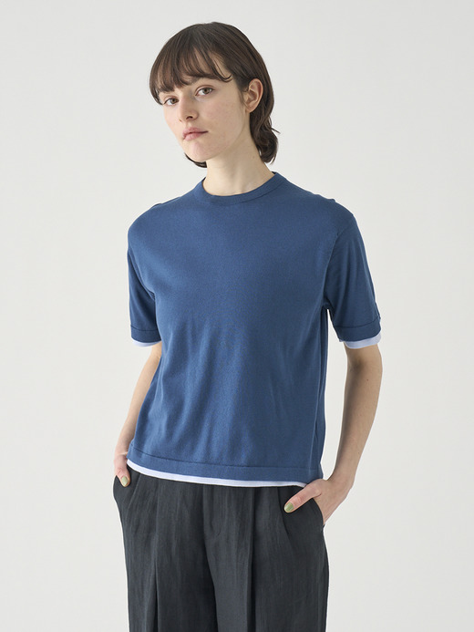 コットンニットTシャツ | S4621 | 30G 詳細画像 DELFT BLUE 8