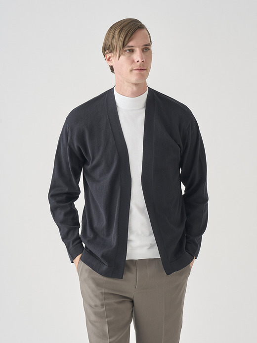 ボタンレス長袖カーディガン | S4680 | 24G  詳細画像 BLACK 3