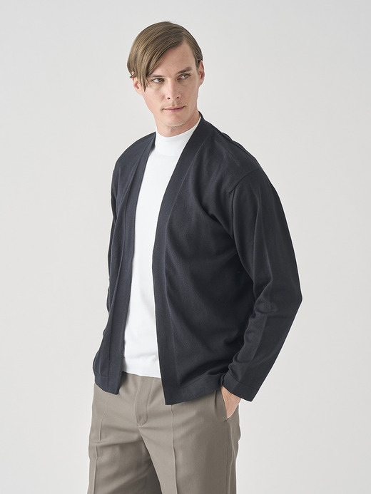 ボタンレス長袖カーディガン | S4680 | 24G  詳細画像 BLACK 4