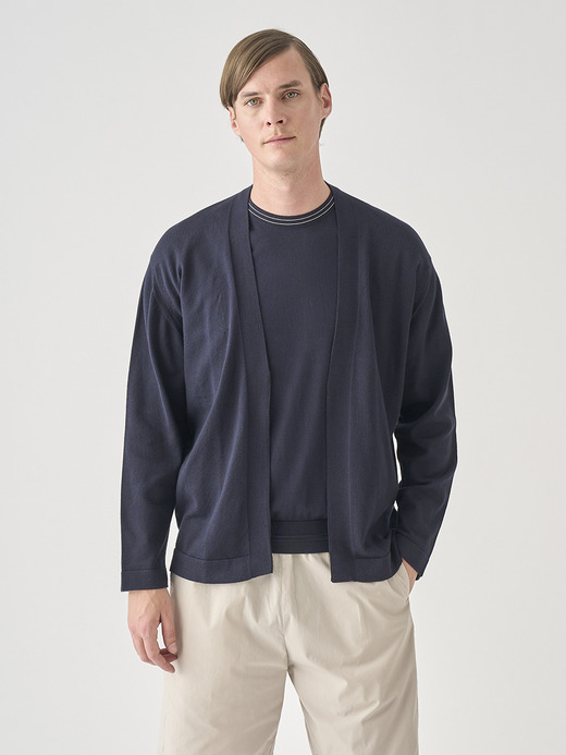 ボタンレス長袖カーディガン | S4680 | 24G  詳細画像 NAVY 1