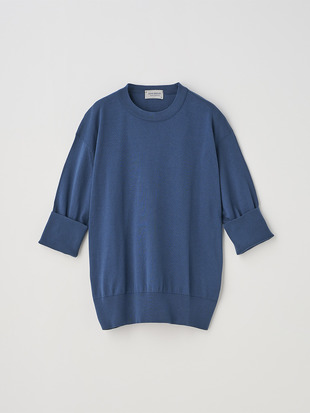 ターンバック５分袖コットンニットプルオーバー | S4749 | 30G