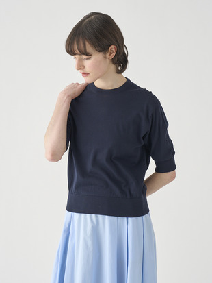 ターンバック５分袖コットンニットプルオーバー | S4749 | 30G