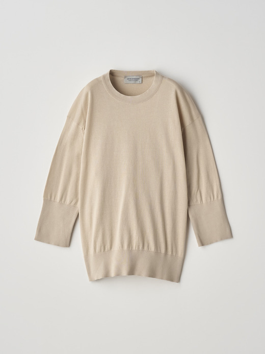 ターンバック５分袖コットンニットプルオーバー | S4749 | 30G 詳細画像 ALMOND 2