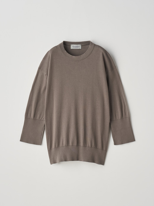 ターンバック５分袖コットンニットプルオーバー | S4749 | 30G 詳細画像 BEIGE MUSK 3