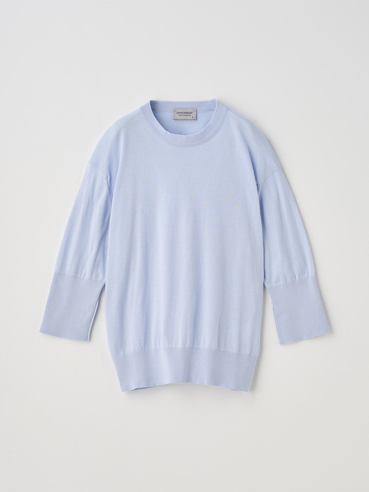 ターンバック５分袖コットンニットプルオーバー | S4749 | 30G 詳細画像 DEW 3