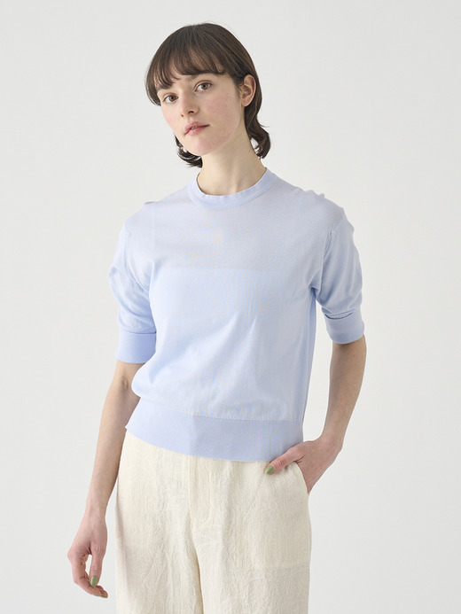 ターンバック５分袖コットンニットプルオーバー | S4749 | 30G 詳細画像 DEW 4