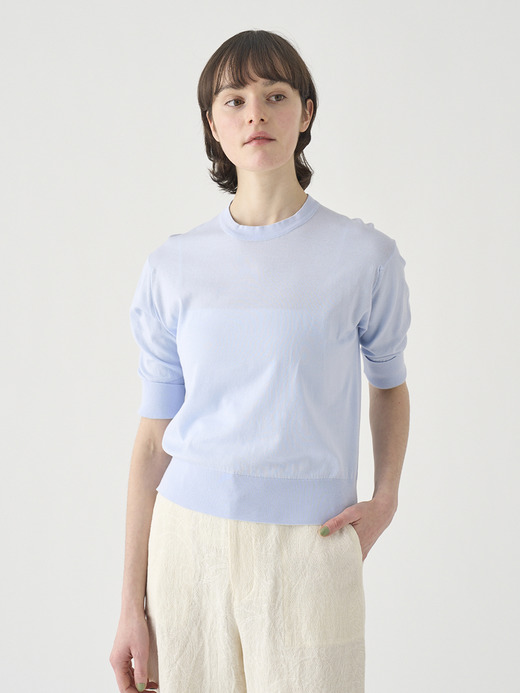 ターンバック５分袖コットンニットプルオーバー | S4749 | 30G 詳細画像 DEW 5