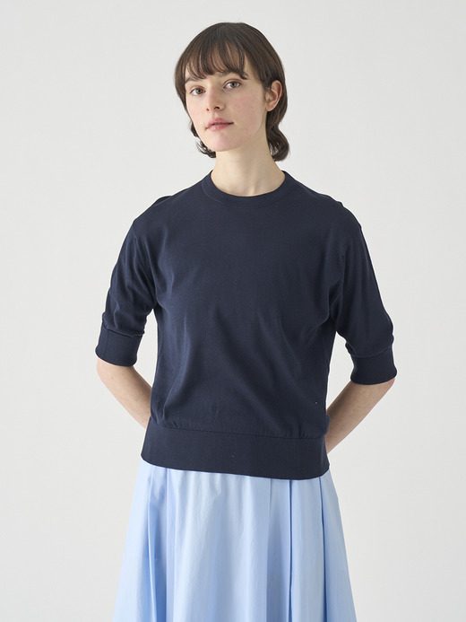 ターンバック５分袖コットンニットプルオーバー | S4749 | 30G 詳細画像 NAVY 4