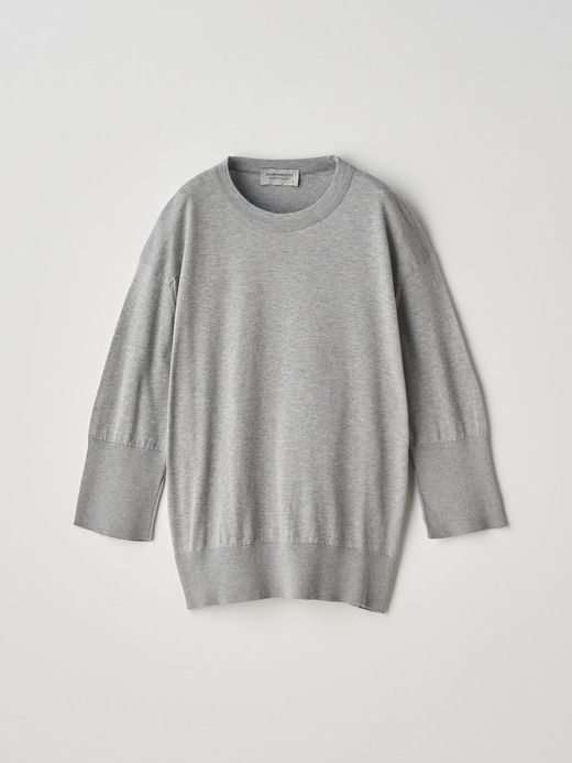 ターンバック５分袖コットンニットプルオーバー | S4749 | 30G 詳細画像 SILVER 3