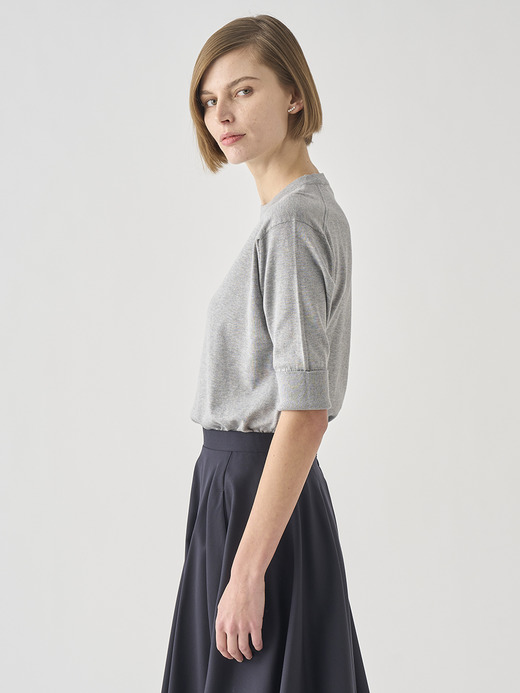 ターンバック５分袖コットンニットプルオーバー | S4749 | 30G 詳細画像 SILVER 7