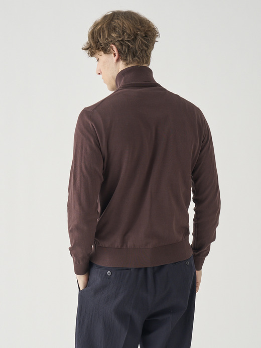 タートルネック長袖コットンニットプルオーバー | S4751 | 30G MODERN FIT 詳細画像 RAISIN 6