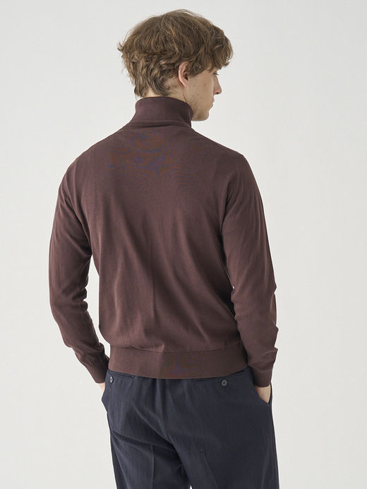 タートルネック長袖コットンニットプルオーバー | S4751 | 30G MODERN FIT 詳細画像 RAISIN 7