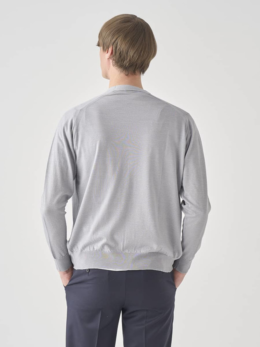 [Anglo Indian Gauze]Ｖネック長袖カーディガン | S4753 | 30G 詳細画像 SILVER BIRCH 7