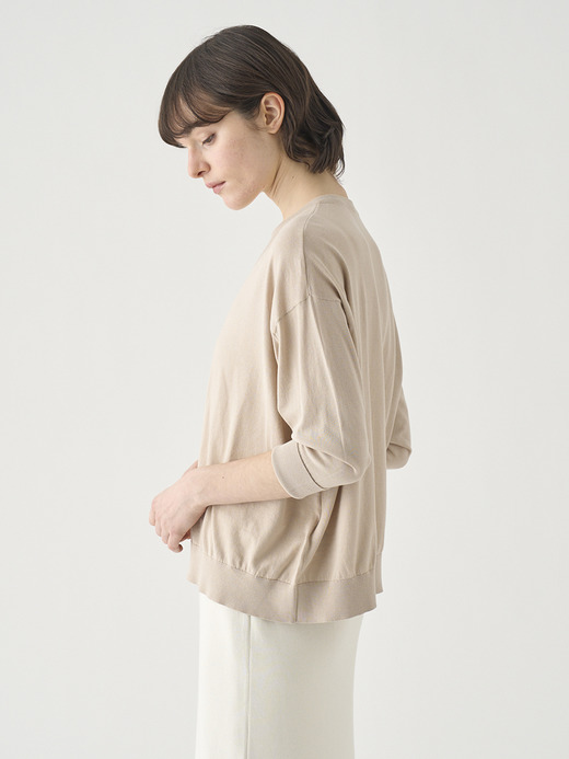 コットンVネック ワイドニットプルオーバー | S4831 | 30G 詳細画像 ALMOND 6