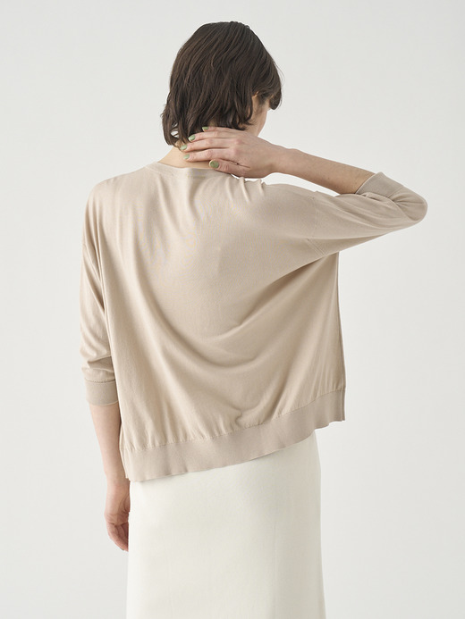 コットンVネック ワイドニットプルオーバー | S4831 | 30G 詳細画像 ALMOND 8