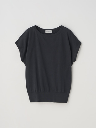 コットンボートネック ワイドニットトップス | S4832 | 30G