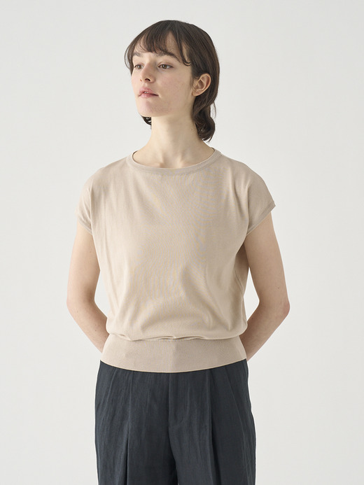 コットンボートネック ワイドニットトップス | S4832 | 30G 詳細画像 ALMOND 4
