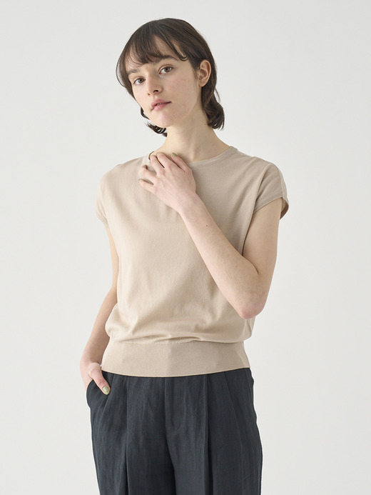 コットンボートネック ワイドニットトップス | S4832 | 30G 詳細画像 ALMOND 6