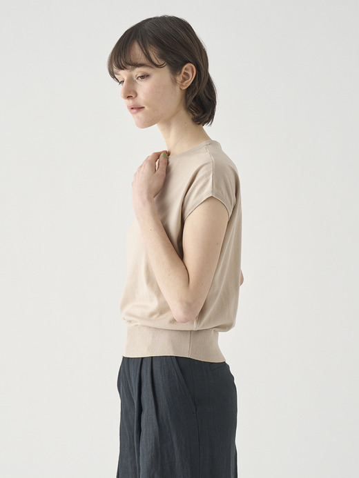 コットンボートネック ワイドニットトップス | S4832 | 30G 詳細画像 ALMOND 7