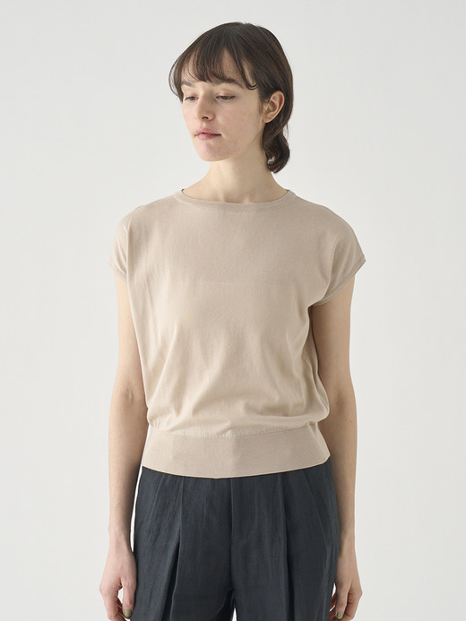 コットンボートネック ワイドニットトップス | S4832 | 30G 詳細画像 ALMOND 9