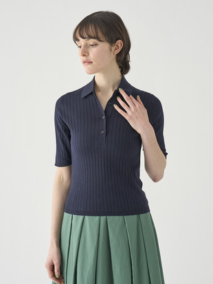 コットンリブニットポロシャツ | S4833 | 30G