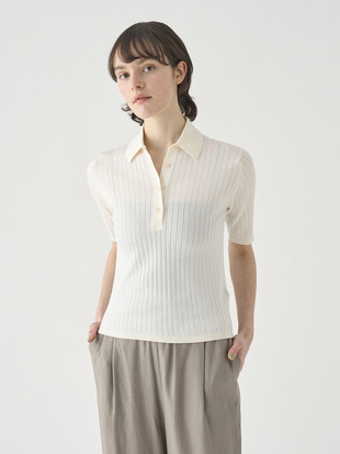 コットンリブニットポロシャツ | S4833 | 30G