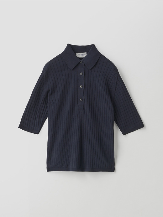 コットンリブニットポロシャツ | S4833 | 30G 詳細画像 NAVY 2