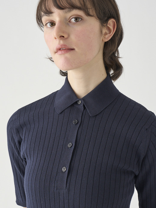 コットンリブニットポロシャツ | S4833 | 30G 詳細画像 NAVY 9