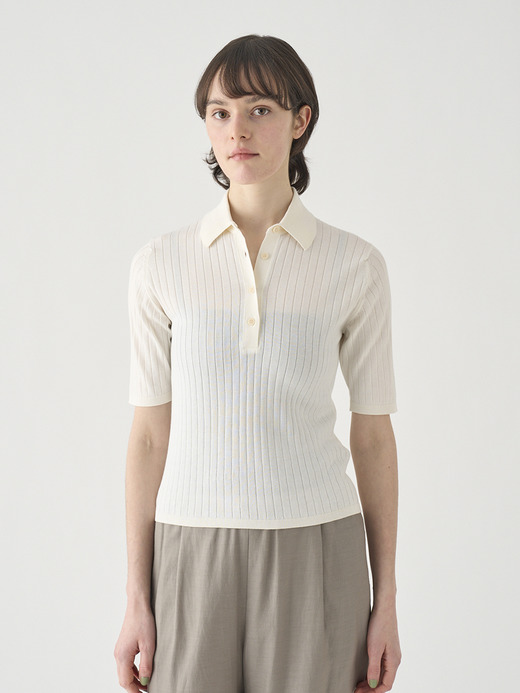 コットンリブニットポロシャツ | S4833 | 30G 詳細画像 STARCH 3