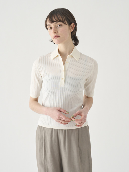 コットンリブニットポロシャツ | S4833 | 30G 詳細画像 STARCH 5