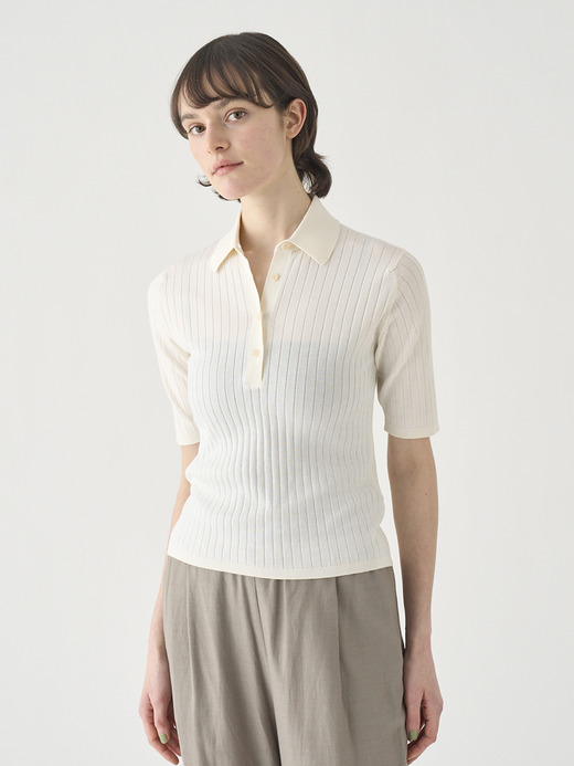 コットンリブニットポロシャツ | S4833 | 30G 詳細画像 STARCH 6