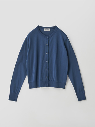 コットンスカラップ長袖ニットカーディガン | S4834 | 30G