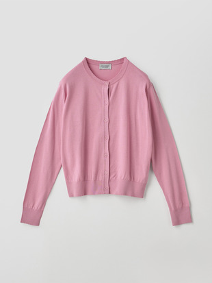 コットンスカラップ長袖ニットカーディガン | S4834 | 30G