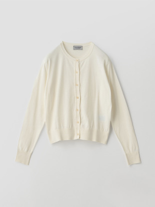 コットンスカラップ長袖ニットカーディガン | S4834 | 30G