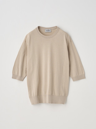 コットンスカラップ半袖ニットプルオーバー | S4835 | 30G