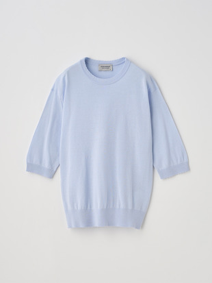 コットンスカラップ半袖ニットプルオーバー | S4835 | 30G