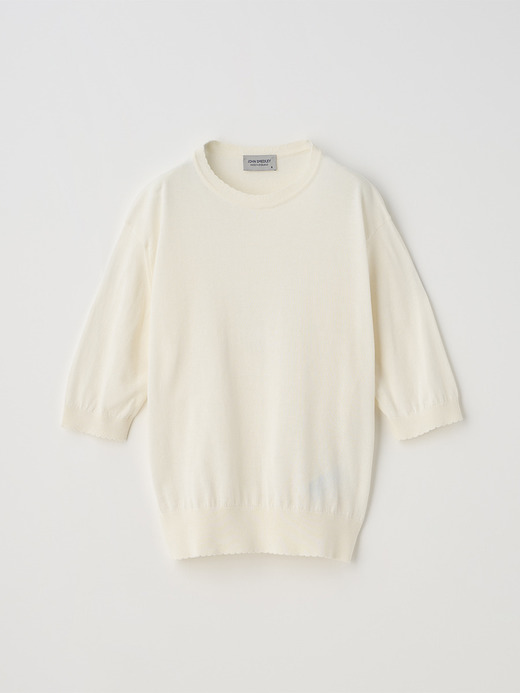 コットンスカラップ半袖ニットプルオーバー | S4835 | 30G 詳細画像 STARCH 2