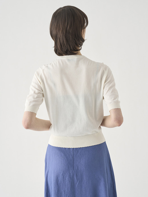 コットンスカラップ半袖ニットプルオーバー | S4835 | 30G 詳細画像 STARCH 7
