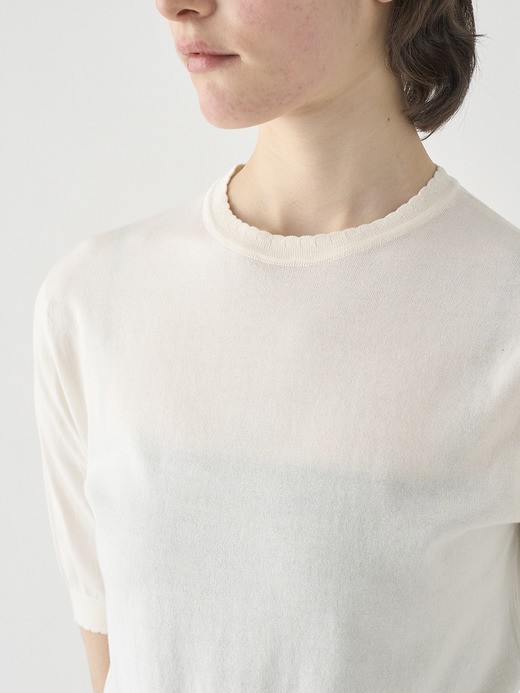 コットンスカラップ半袖ニットプルオーバー | S4835 | 30G 詳細画像 STARCH 9