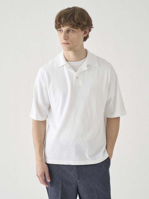 コットン スキッパーネックニットプルオーバー | S4837 | 24G 詳細画像 WHITE 1