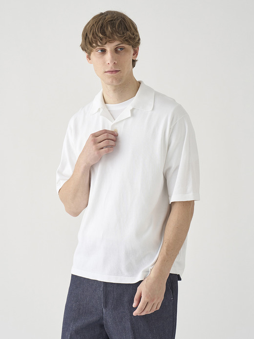 コットン スキッパーネックニットプルオーバー | S4837 | 24G 詳細画像 WHITE 3