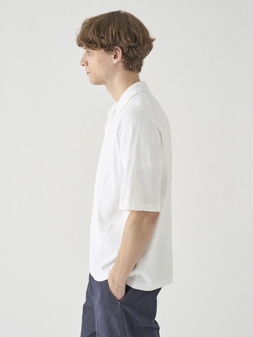 コットン スキッパーネックニットプルオーバー | S4837 | 24G 詳細画像 WHITE 4