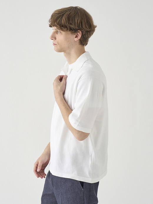 コットン スキッパーネックニットプルオーバー | S4837 | 24G 詳細画像 WHITE 5