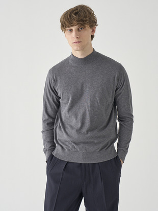 コットン モックネックニットプルオーバー | S4887 | 24G MODERN FIT