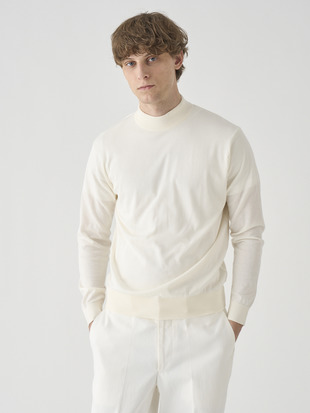 コットン モックネックニットプルオーバー | S4887 | 24G MODERN FIT