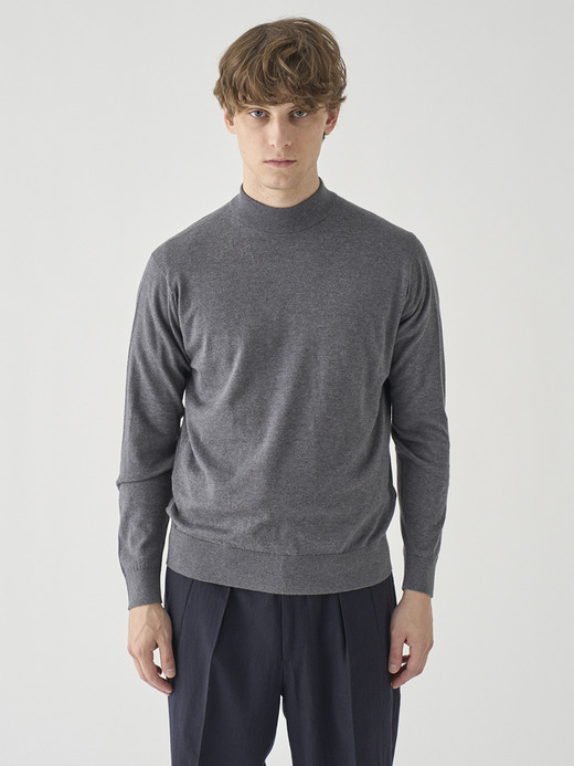 コットン モックネックニットプルオーバー | S4887 | 24G MODERN FIT 詳細画像 CHARCOAL 3