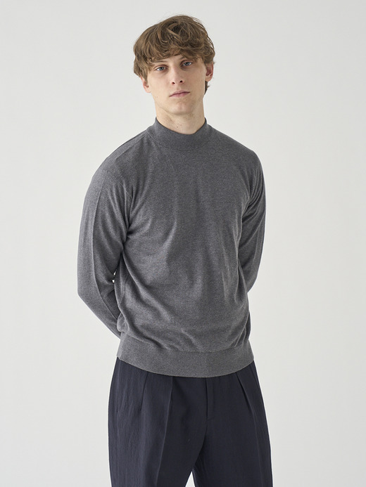 コットン モックネックニットプルオーバー | S4887 | 24G MODERN FIT 詳細画像 CHARCOAL 4