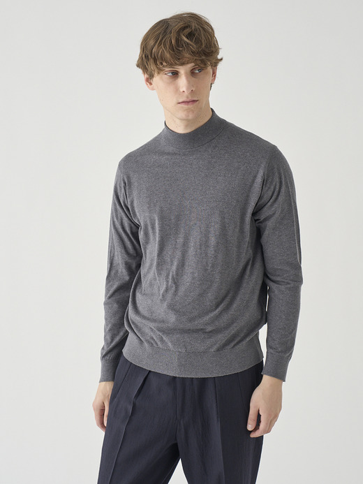 コットン モックネックニットプルオーバー | S4887 | 24G MODERN FIT 詳細画像 CHARCOAL 5