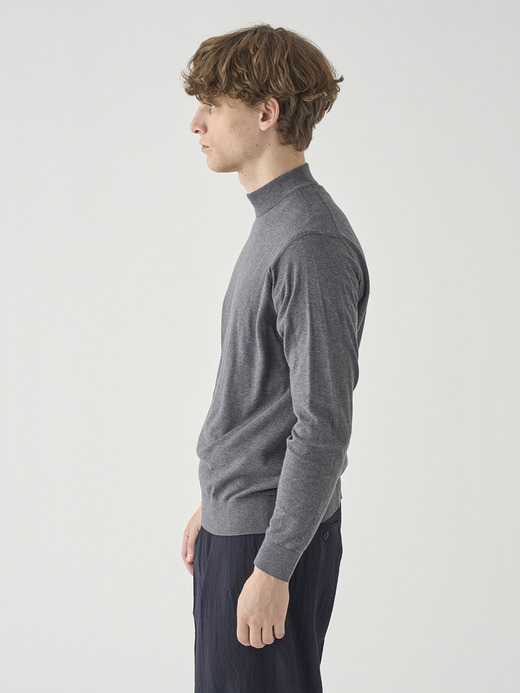 コットン モックネックニットプルオーバー | S4887 | 24G MODERN FIT 詳細画像 CHARCOAL 6